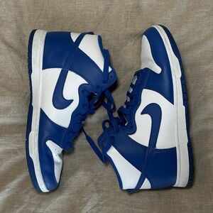 Nike Dunk High Game Royal blue and White High-Top Sneakers